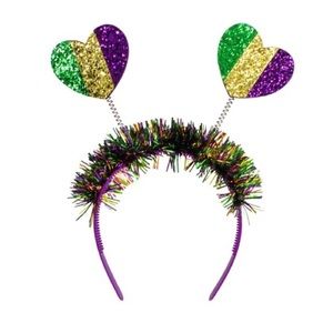 Mardi Gras Heart Headband